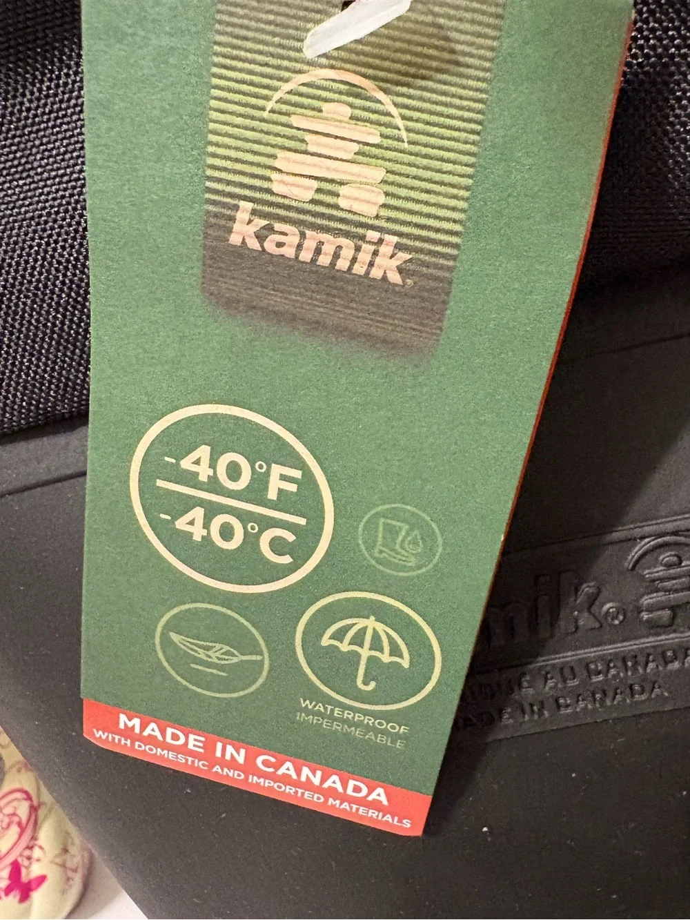 Kamik Black Icebreakers Insulated Rubber waterproof Boots Men’s Size 11
